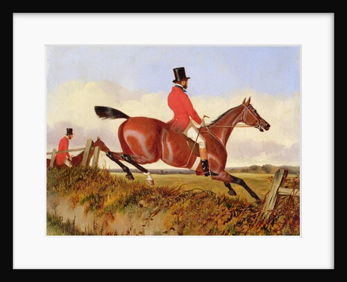 Foxhunting: Clearing a Bank, c.1840 by John Dalby