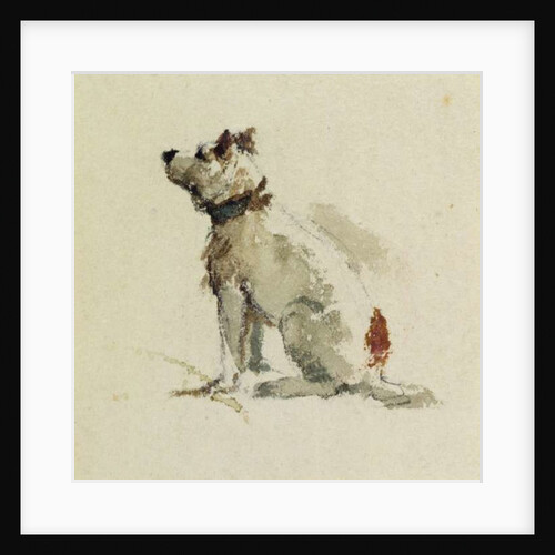 A Terrier, sitting facing left by Peter de Wint