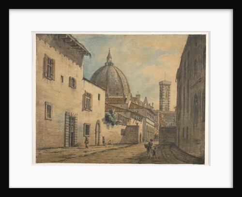 A Street in Florence with the Duomo and Campanile in the Background by William Marlow