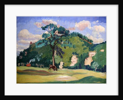 Landscape with a grazing horse, 1912-13 by James Dickson Innes