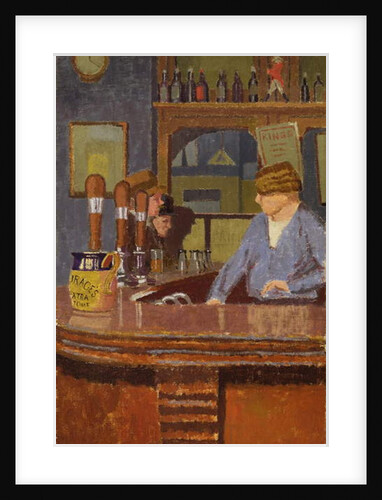 The Princess of Wales Pub, Trafalgar Square: Mrs Francis behind the Bar, c.1931 by Malcolm Drummond