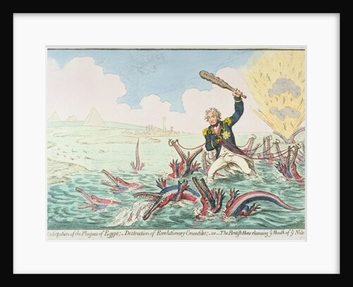 Extirpation of the Plagues of Egypt:- Destruction of Revolutionary Crocodiles, 1798 by James Gillray