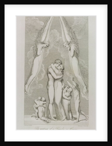 The Meeting of a Family in Heaven, pl.4 by William Blake