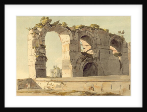 The Claudian Aqueduct, Rome, 1785 by Francis Towne