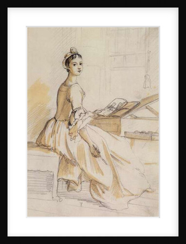 Portrait of a Lady at a Drawing Table by Paul Sandby