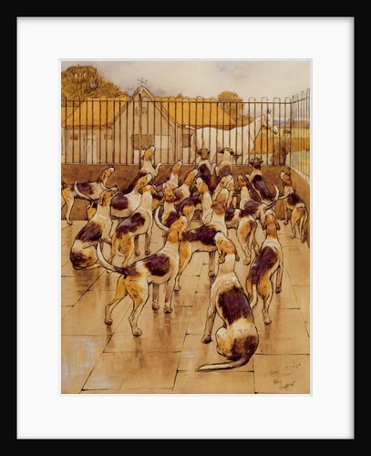 The Hounds began suddenly to howl in chorus by Cecil Charles Windsor Aldin