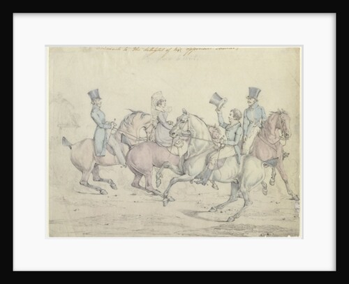 Morning Ride, original drawing for plate 12 of 'Scenes in the Life of Master George' by Henry Thomas Alken