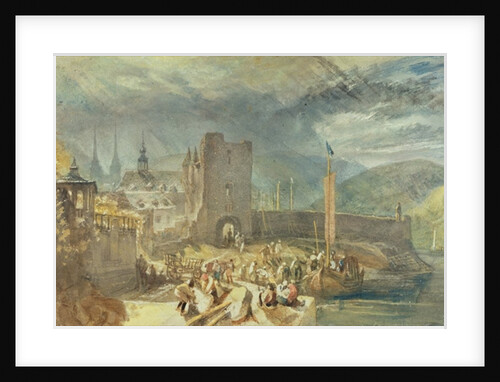 A View of Boppard, with Figures on the River Bank, 1819 by J. M. W. and Wyatt James (1746-1813) Turner