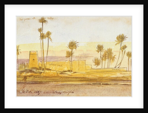 Near Wady Halfeh, 5:30pm, 6 February 1867 by Edward Lear