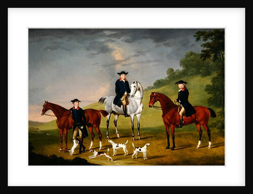 John Corbet, Sir Robert Leighton and John Kynaston with their Horses and Hounds, 1779 by Francis Sartorius