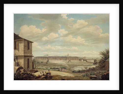 A View on the Island of Antigua: the English Barracks and St. John's Church seen from the Hospital, c.1775-1776 by Thomas Hearne