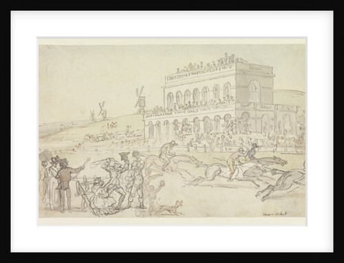 Doctor Syntax loses his money on the Race Ground at York by Thomas Rowlandson