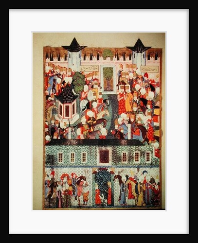 H 1517 f.17v Enthronement of Suleyman the Magnificent from the 'Suleymanname' by Arifi, 1558 by Turkish School