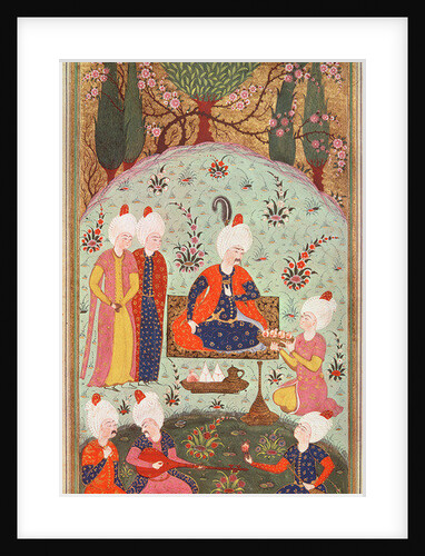 TSM H.804 & H.806 The Crown Prince celebrating victory with a meal in the garden, 1534 by Turkish School