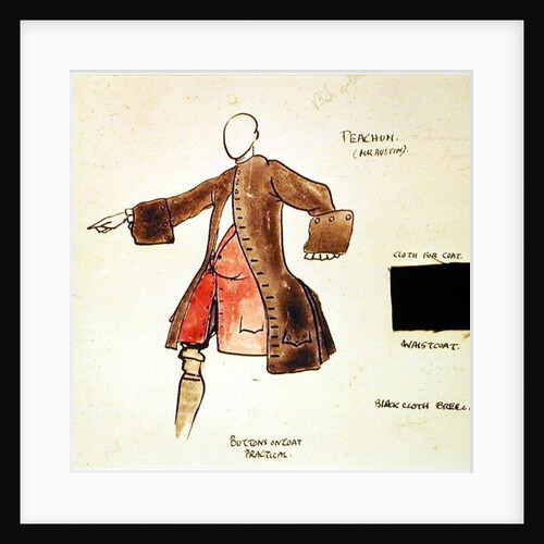 Costume design for Peacham in 'The Beggar's Opera', 1921 by Claud Lovat Fraser