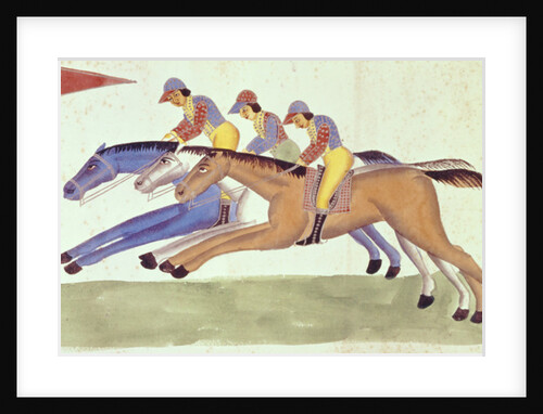 Horse Racing in Bengal, c.1830 by School Kalighat