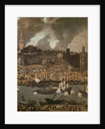 An Expedition Setting out from Seville for America in 1498 by Alonso Sanchez Coello