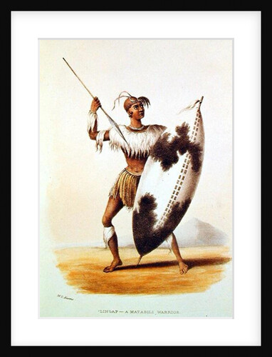 Lingap, a Matabili Warrior by William Cornwallis Harris