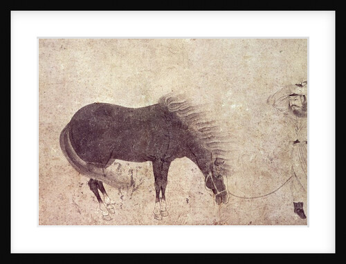 Horse and Groom in Winter by Zhao Mengfu Chao Meng-Fu or