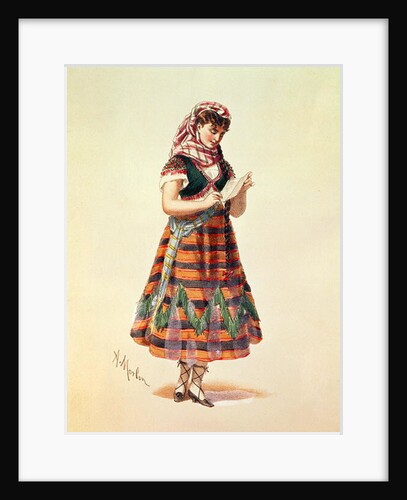 Hortense Schneider in her role in Offenbach's operetta 'La Perichole' by Antony Paul Emile (after) Morlon