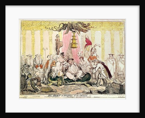 The Court at Brighton a la Chinese, 1816 by George Cruikshank