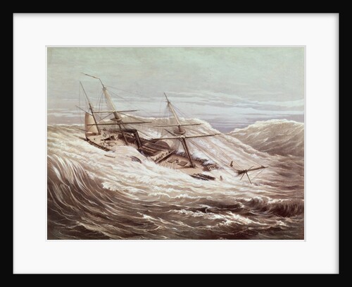 The Mississippi Steam Frigate in a Typhoon by American School