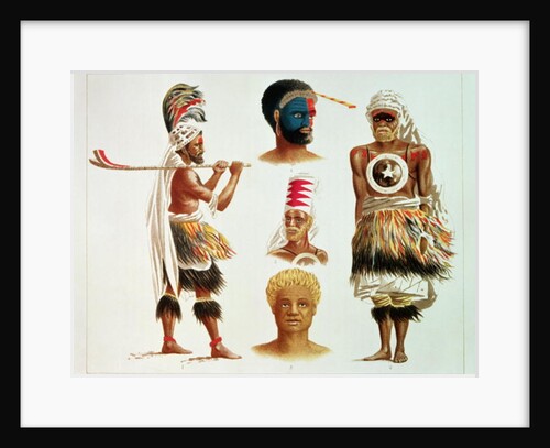 Various Dancing Costumes Worn at Nakello, Fiji by Michael Hanhart