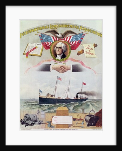 Emblem of the International Longshoremen's Association, c.1886 by American School