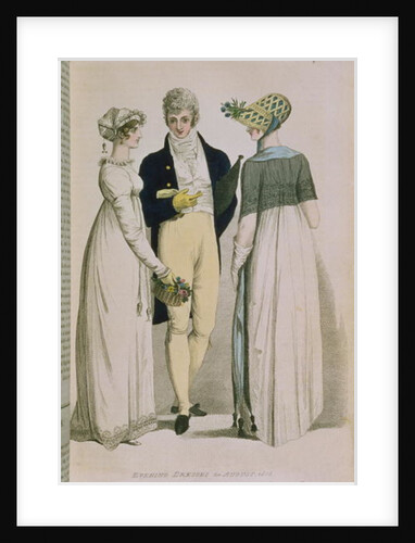 Evening Dresses for August 1808 by English School