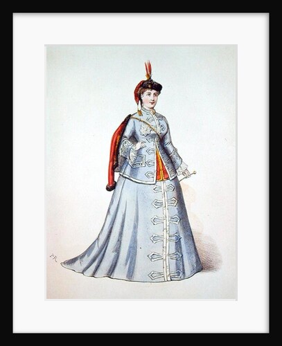 Hortense Schneider in the title role of Offenbach's operetta 'La Grand Duchesse de Gerolstein' by French School