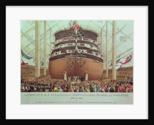 Launch of H.M.S. Royal Albert, Screw Steamer, 131 Guns, at Woolwich, May 13th 1854 by English School