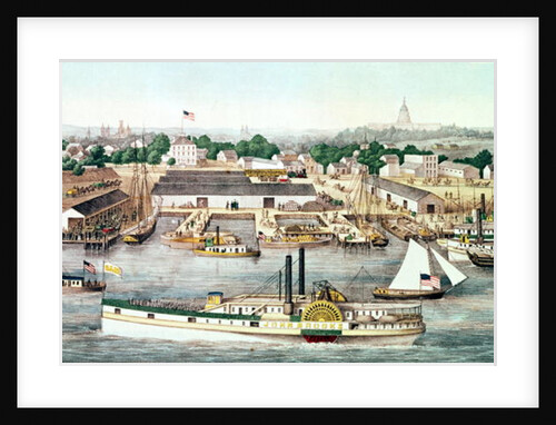 Bird's Eye View of Sixth Street Wharf, Washington D.C, published by Charles Magnus, 1863 by American School