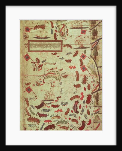 The Moluccas, page from a portolan atlas by Lopo Homem and Pedro Reinel, c.1519 by Anonymous