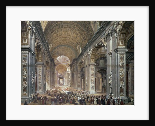 Interior of St. Peter's, Rome, 1867 by Louis Haghe
