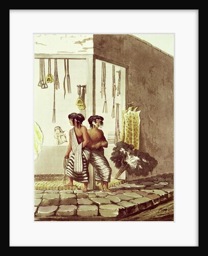 Pampa Indians at a Store in the Indian Market of Buenos Aires by Emeric Essex Vidal