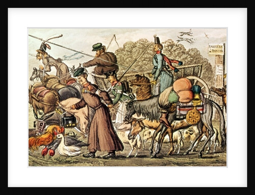 Part of the Allies Entering Paris, 1814. The Russian Contigent, Cossacks and Plunder by English School