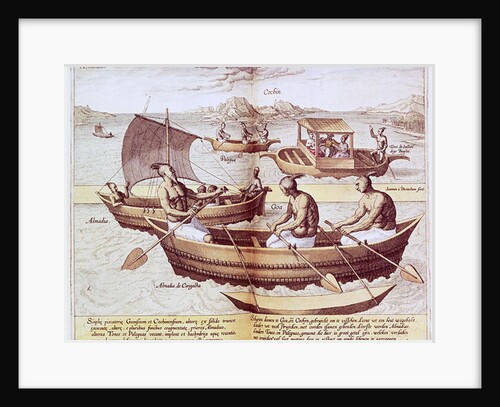 Boats in Goa by Johannes Baptista van the Younger Doetechum