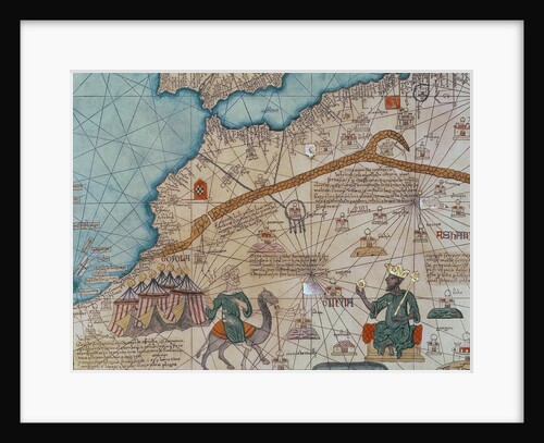 Detail from a copy of the Catalan Atlas by Abraham Cresques