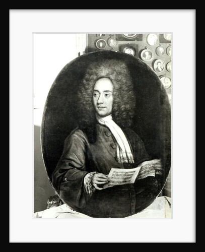 Portrait of the Composer Tomaso Giovanni Albinoni Holding a Music Score by Italian School