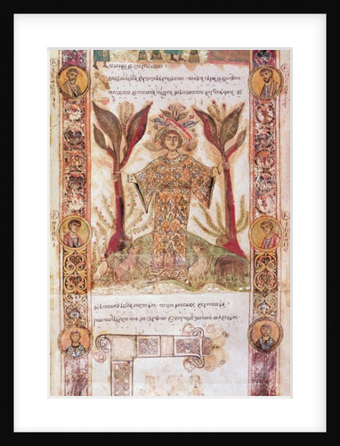 Tellus, from Exultet I, c.1030 by Italian School