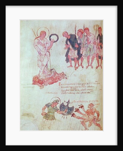 Fol.15.083 from the Psychomachia by Prudentius by School French