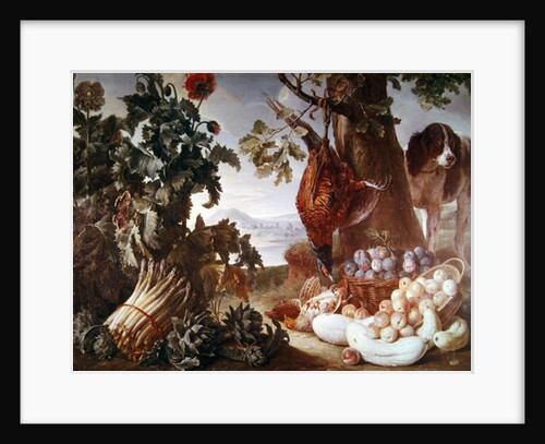 Still Life with Asparagus by Alexandre-Francois Desportes