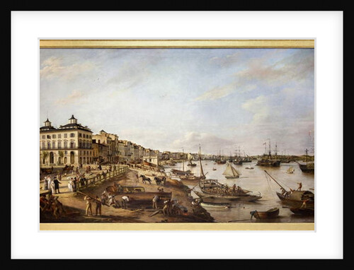 View of part of the port and the docks of Bordeaux, known as the Chartrons and Bacalan, by Pierre Lacour