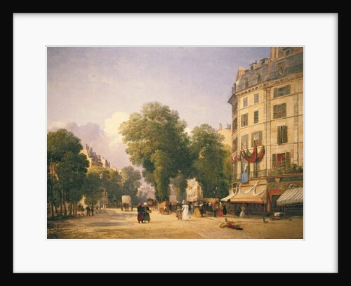 Boulevard des Capucines on the Corner of Rue de la Paix, Paris, 1829 by Caleb Robert Stanley