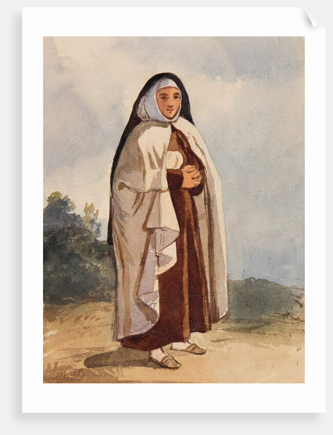 A Nun, with additions by Princess Maria Annunziata di Borbone by Giacinto Gigante