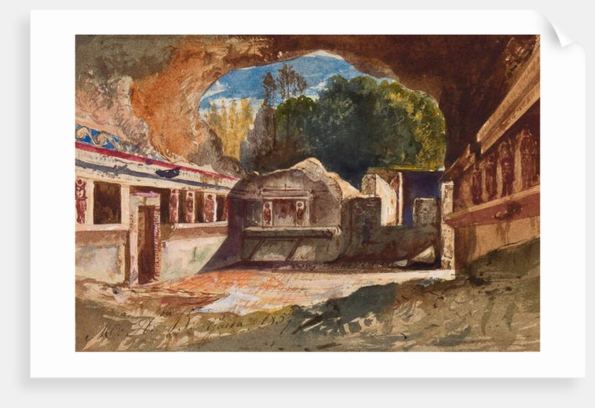 The tepidarium, Pompeii, with additions by Princess Maria Annunziata di Borbone, 1857 by Giacinto Gigante