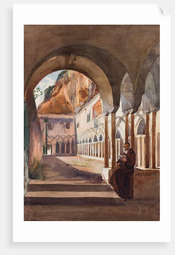 Cloisters at Amalfi, with additions by Prince Luigi Maria di Borbone, 1855 by Giacinto Gigante