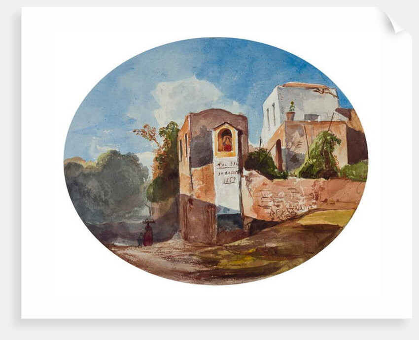 Roadside shrine, with additions by a Borbone pupil, 1853 by Giacinto Gigante