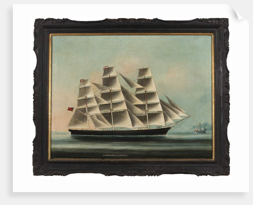 Golden Spur Guernsey: the China Trade clipper flying the Chinese flag for protection, c.1872 by Unknown Artist