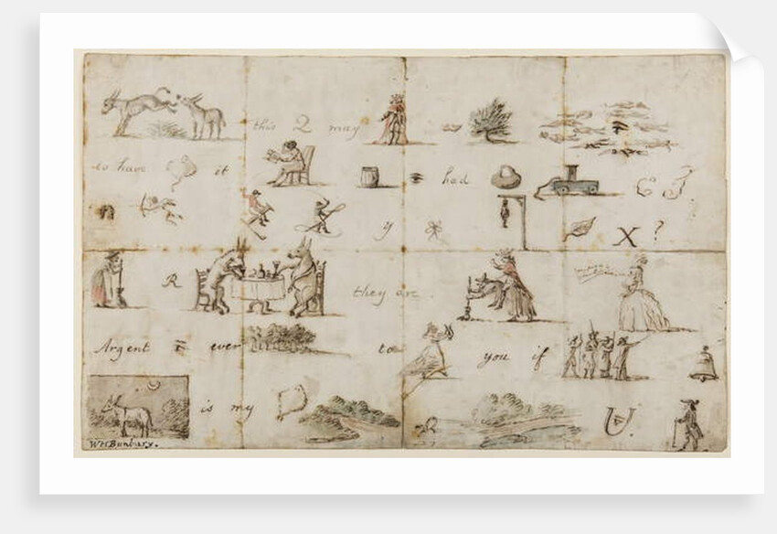 Pictogram letter by Henry William Bunbury